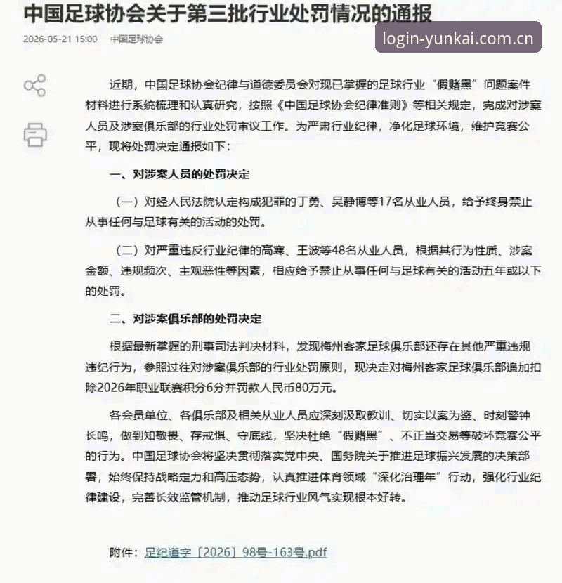 中国足协第三批禁足名单最新动态：17人终身禁足，48人遭短期处罚，足球反腐风暴持续升级